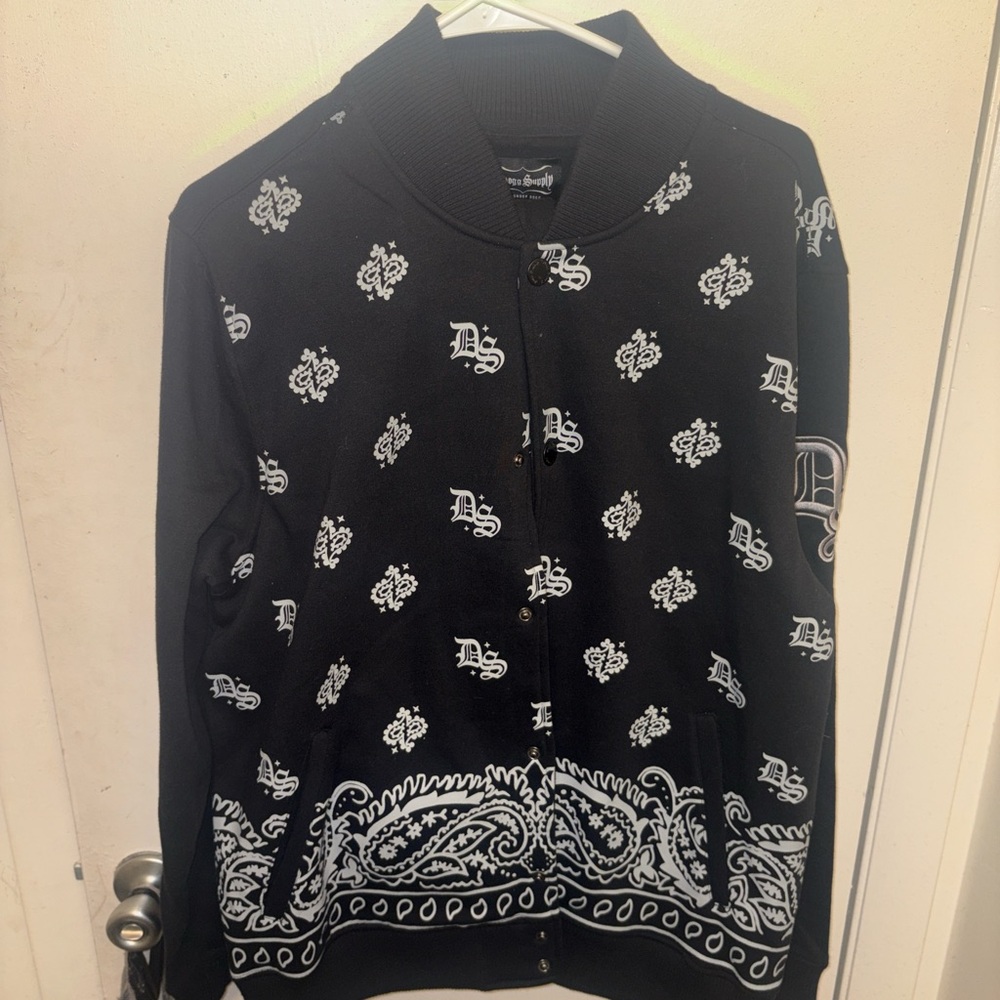 Black and White Patterned Men's Jacket